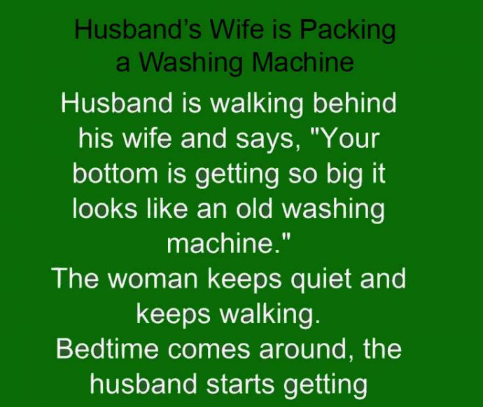 Husband's wife is packing