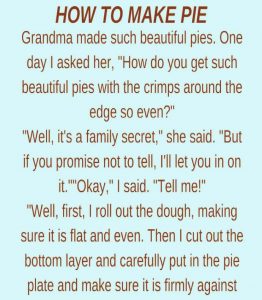 How to make a pie