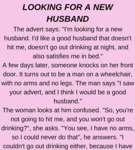 Looking for a new husband