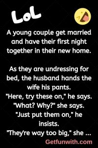 A young couple get married and have their first night together in their new home.
