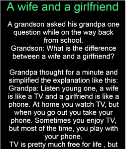 A wife and a girlfriend