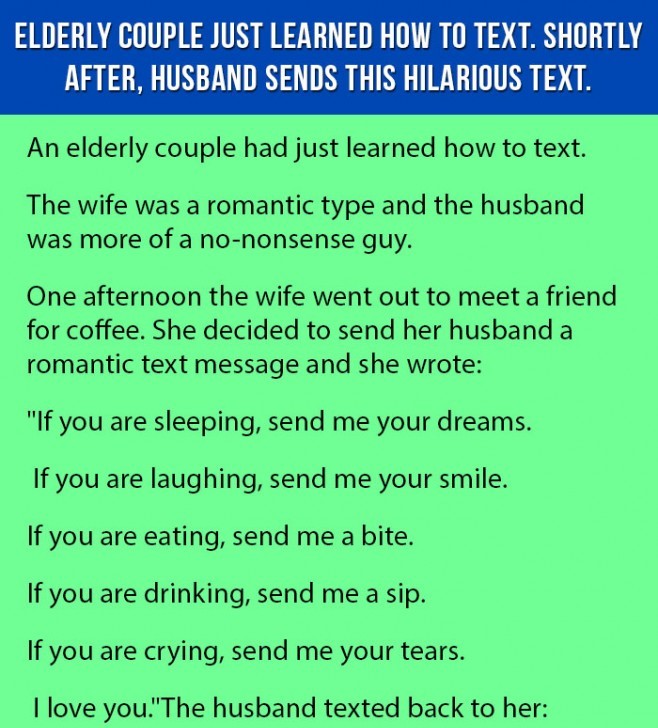 Elderly Couple Just Learned How to Text. Shortly After Husband Sends This Hilarious Text.