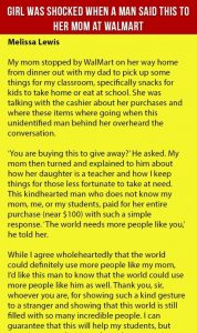 Girl Was Shocked When a Man Said This to Her Mom at Walmart