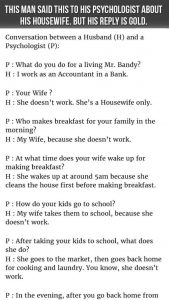 Husband and Psychologist – Funny story