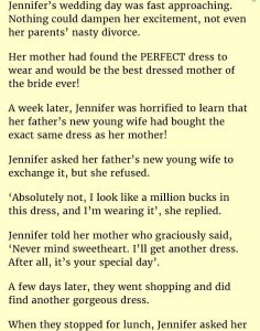 Dad’s New Wife Tried to Ruin Her Wedding Day. But Her Real Mom Did is Genius.