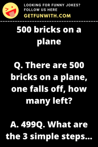 500 bricks on a plane
