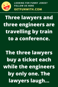 Three lawyers and three engineers are travelling by train to a conference.