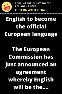 English to become the official European language