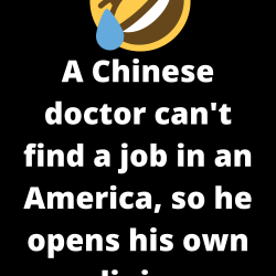 A Chinese doctor can’t find a job in an America, so he opens his own clinic…