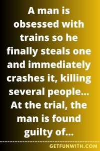 A man is obsessed with trains.
