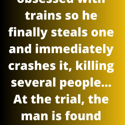 A man is obsessed with trains.